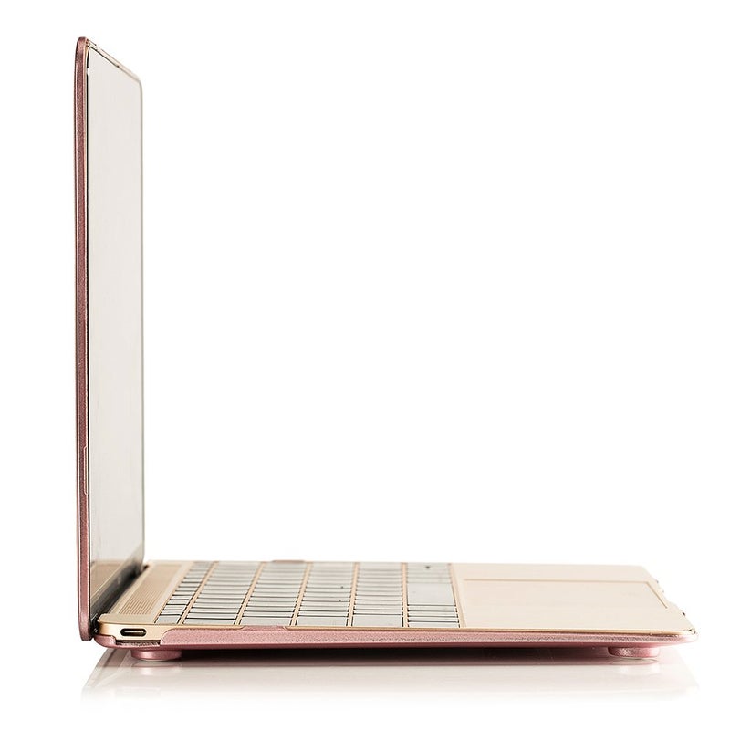 RUBAN Case Compatible with MacBook 12 Inch A1534 - Slim Snap On Hard Shell Protective Cover and Keyboard Cover, Rose Gold - Image 5